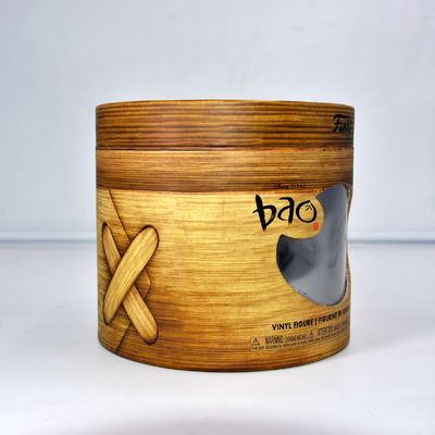 Контейнер бумажного цилиндра чая еды напечатанный шоколадом с окном