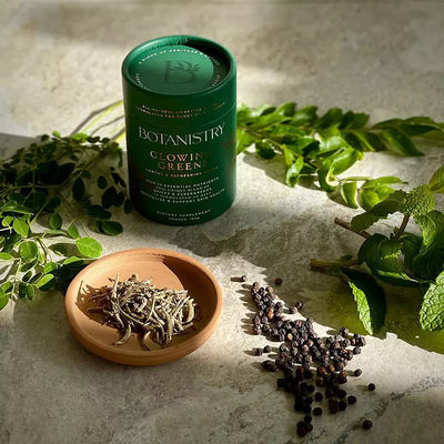 Подгонянный биоразлагаемый цилиндр картона тубы порошка еды бронзируя для рассыпной упаковки чая