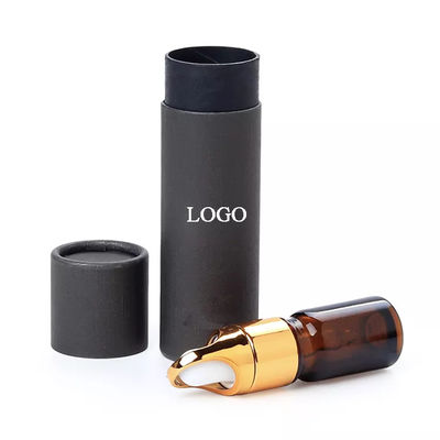 Черная трубка бутылки эфирного масла Kraft упаковывая изготовленный на заказ логотип напечатала