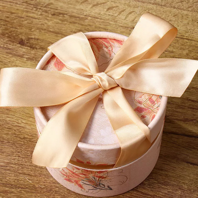 Custom Elegant Tube Box с лентой Подарочная упаковка Box Wedding Candy Packaging Tube