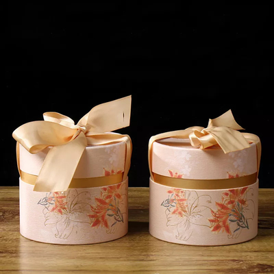 Custom Elegant Tube Box с лентой Подарочная упаковка Box Wedding Candy Packaging Tube