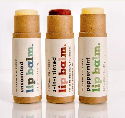трубки бальзама губы 0.5oz Kraft бумажные, Paperboard дезодоранта картона нажимают вверх трубки