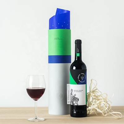 Коробка представления бутылки вина CMYK, коробки вина картона цилиндра